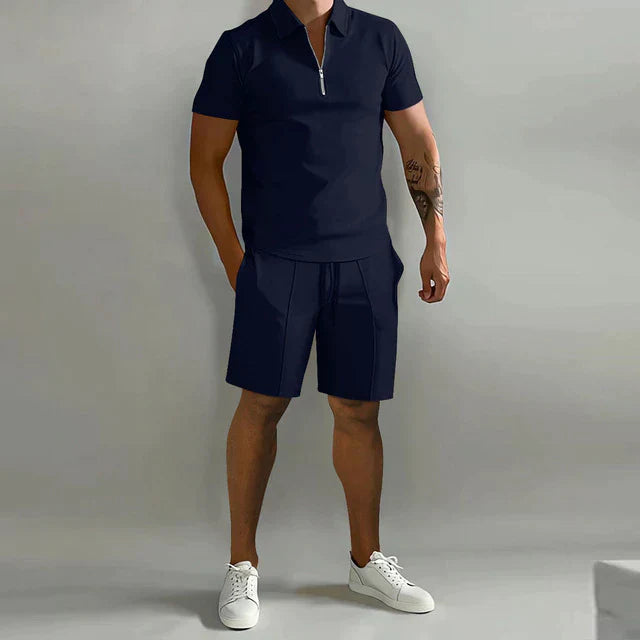 Rocco | Men’s Co-Ord Set featuring a Zip Polo Top