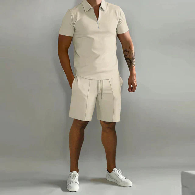 Rocco | Men’s Co-Ord Set featuring a Zip Polo Top