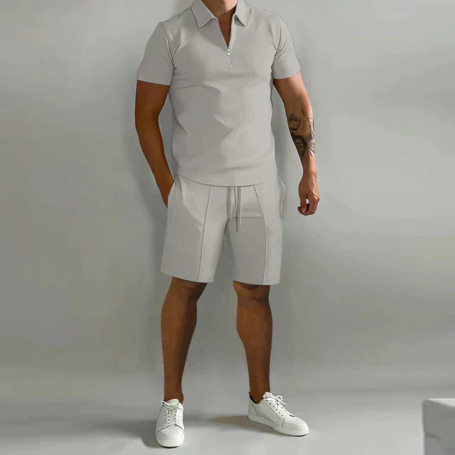 Rocco | Men’s Co-Ord Set featuring a Zip Polo Top
