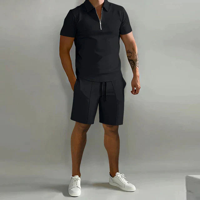 Rocco | Men’s Co-Ord Set featuring a Zip Polo Top