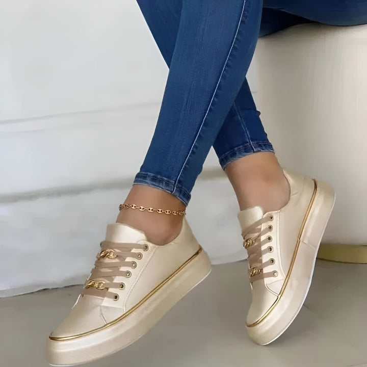 Sophie | Women’s Slip-On Trainers featuring Decorative Lace Detail