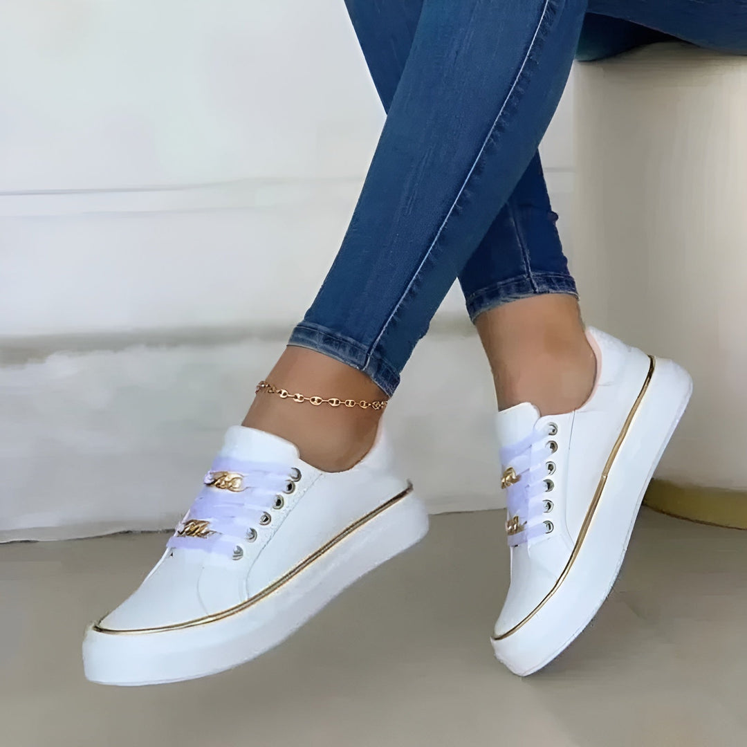 Sophie | Women’s Slip-On Trainers featuring Decorative Lace Detail