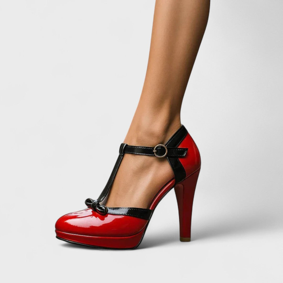 Isabella | Women’s Heeled Sandals featuring a T-Bar Strap