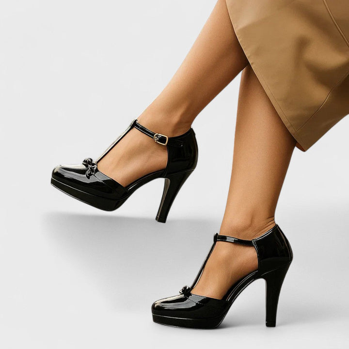 Isabella | Women’s Heeled Sandals featuring a T-Bar Strap