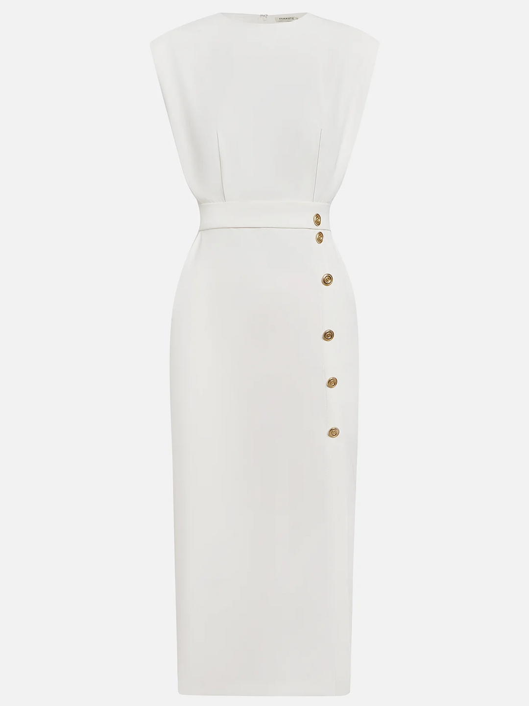 Elena | Women’s Midi Dress featuring Button Detail