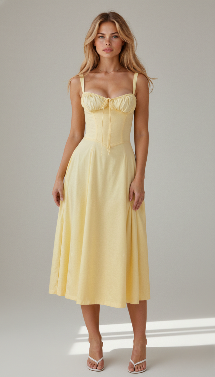 Lily | Women’s Midi Dress featuring a Soft Floral Print