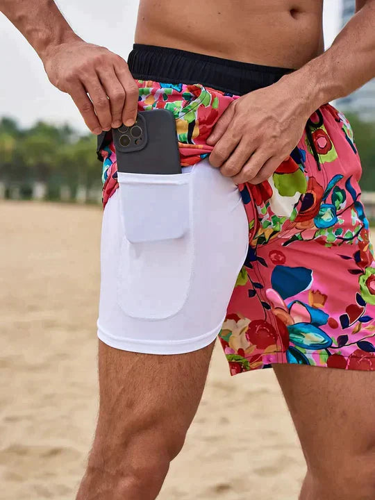 Kai | Men’s Swim Shorts featuring a Tropical Print