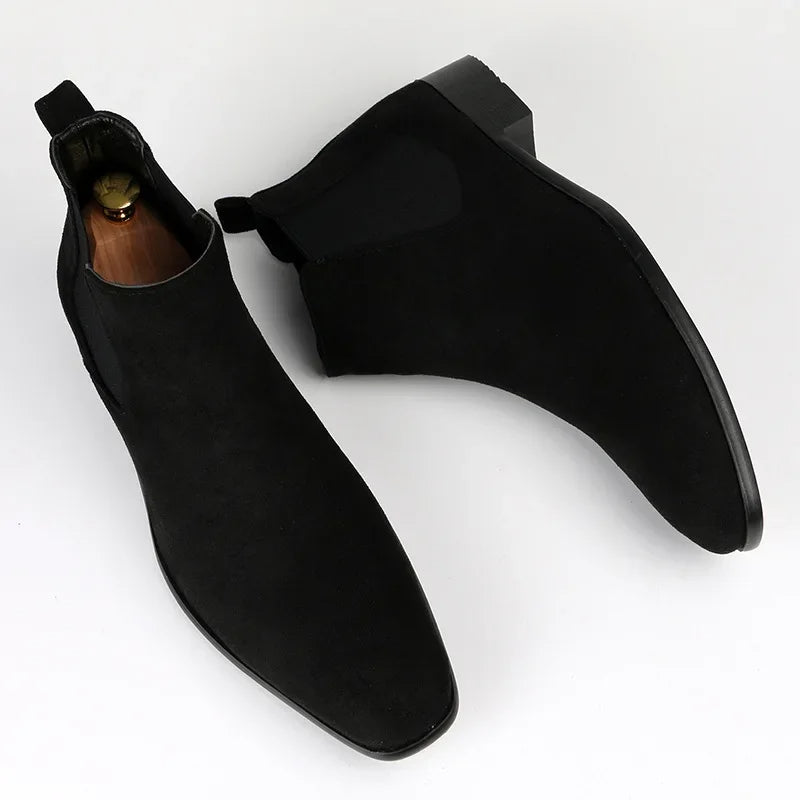 Hugo | Men’s Chelsea Boots in a Soft Suede Finish