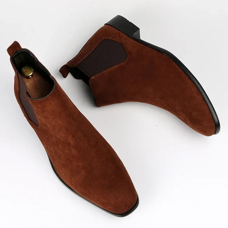 Hugo | Men’s Chelsea Boots in a Soft Suede Finish