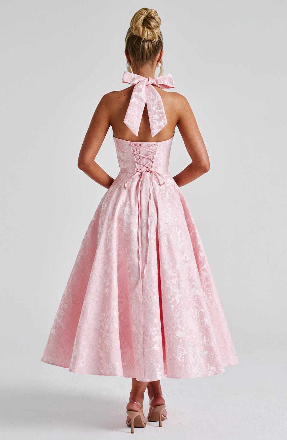 Isabelle | Women’s Midi Dress featuring a Halter Neckline