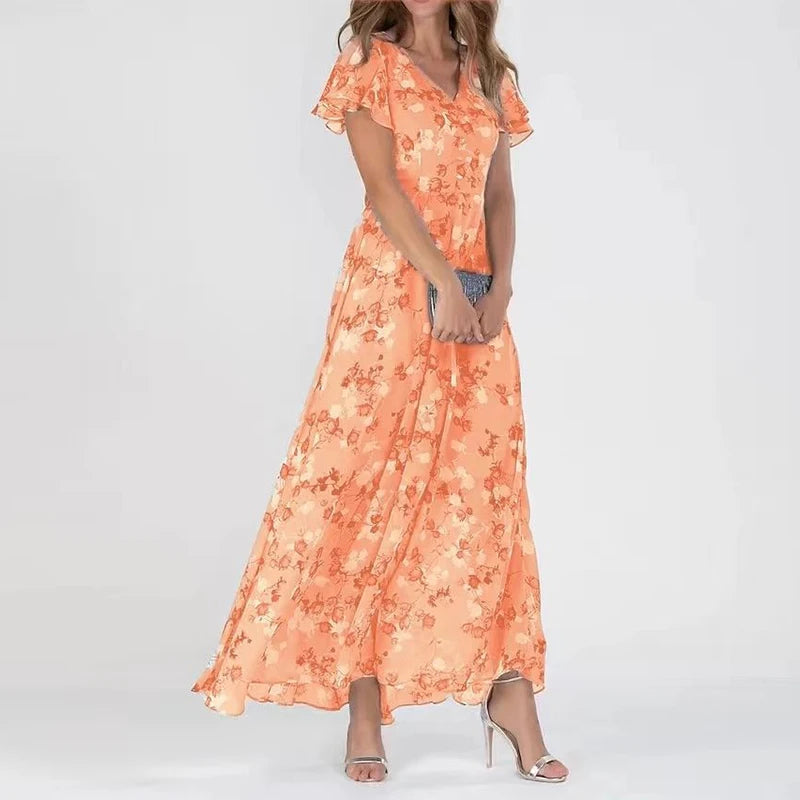 Isadora | Women's Floral Maxi Dress for Wedding Guest and Summer Occasion Wear