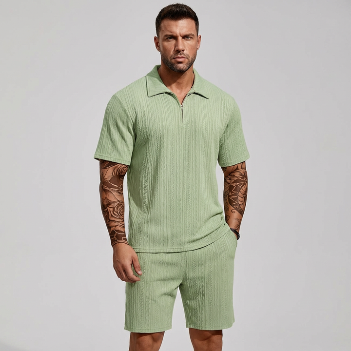 Rocco | Men’s Co-Ord Set in a Textured Polo Style