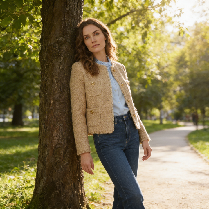 Camille | Women’s Tweed Jacket in a Cropped Tailored Fit