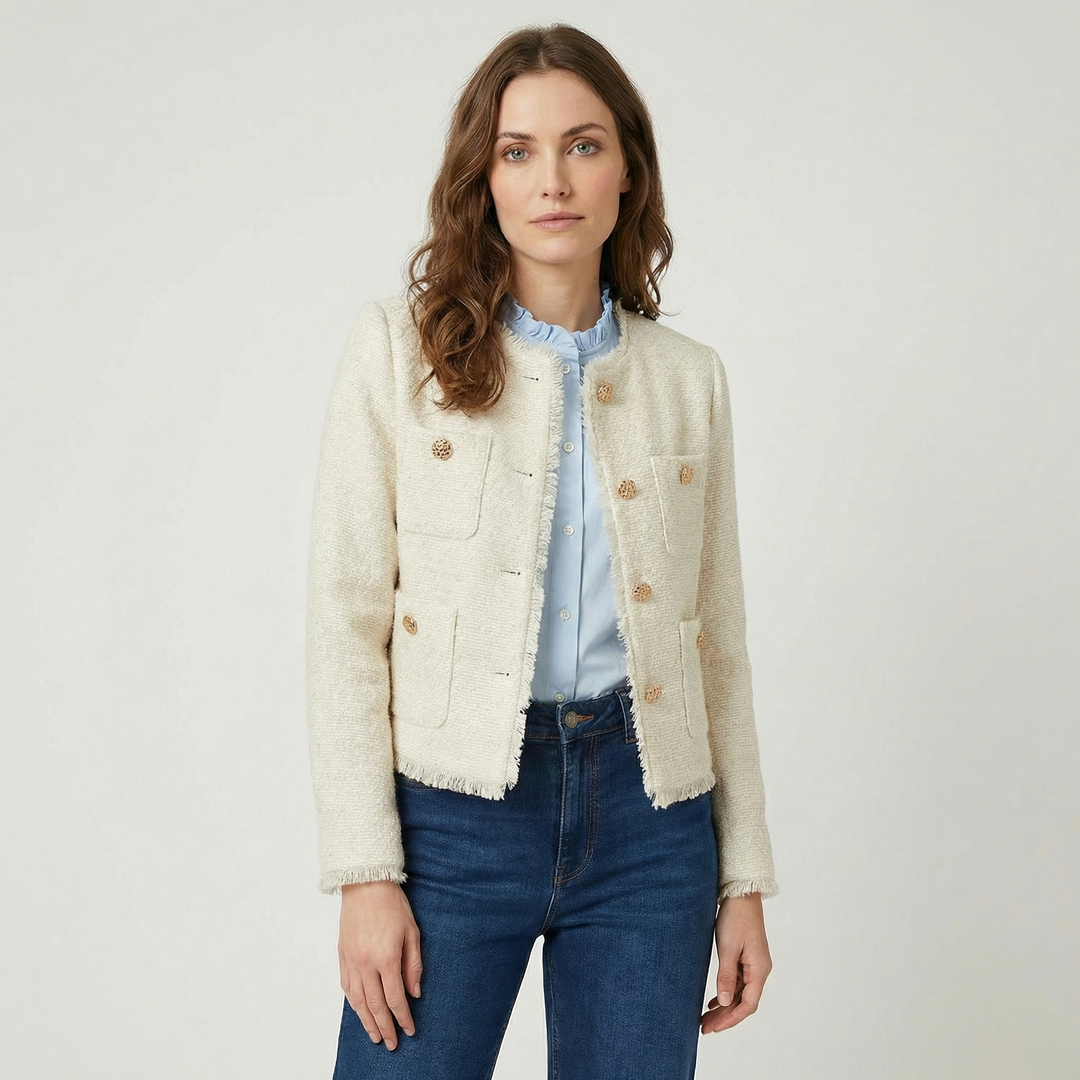 Camille | Women’s Tweed Jacket in a Cropped Tailored Fit