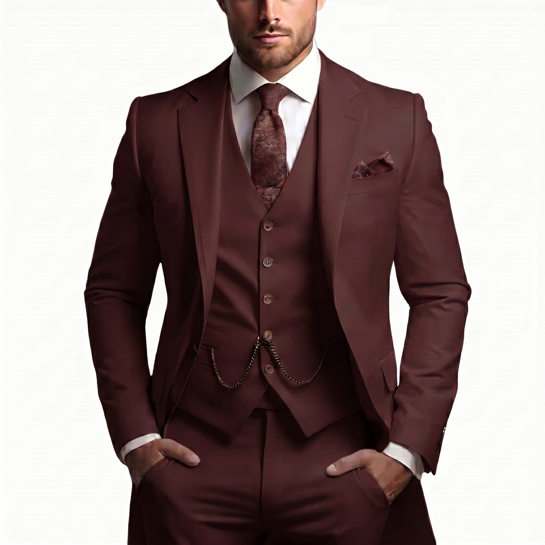 Benedict | Men’s Three Piece Suit featuring a Waistcoat Detail