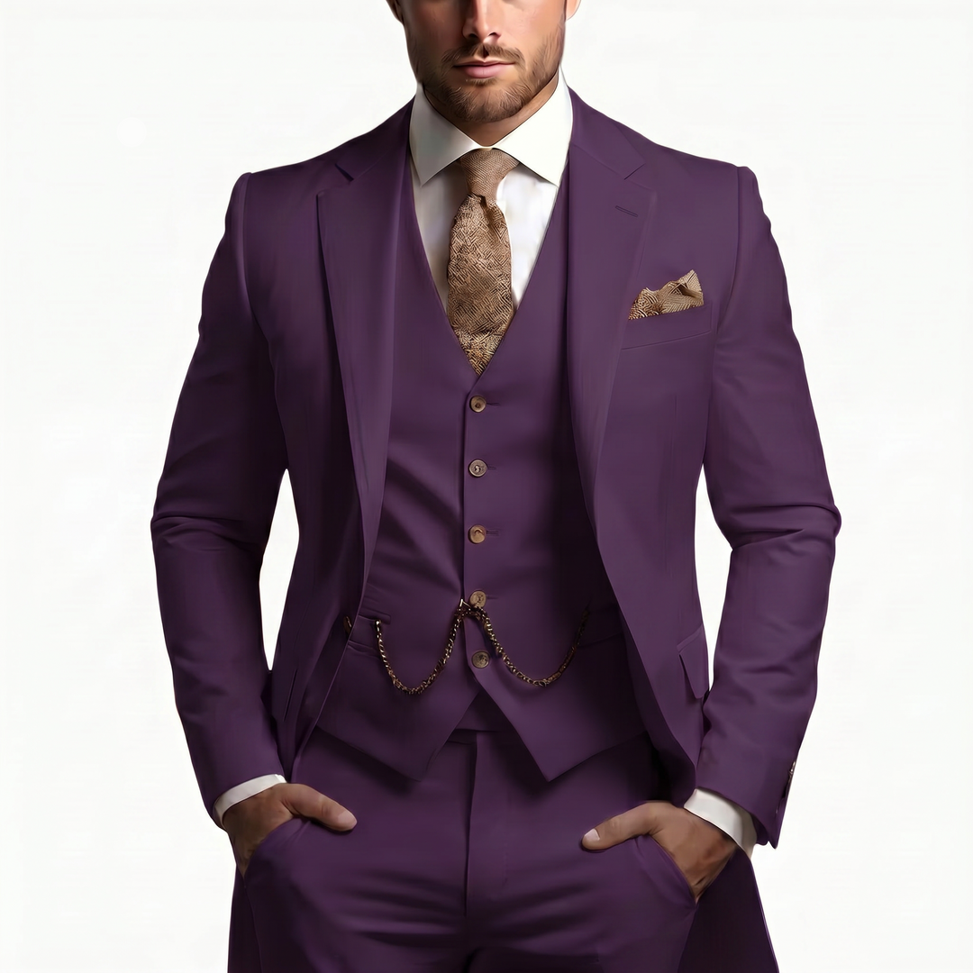 Benedict | Men’s Three Piece Suit featuring a Waistcoat Detail