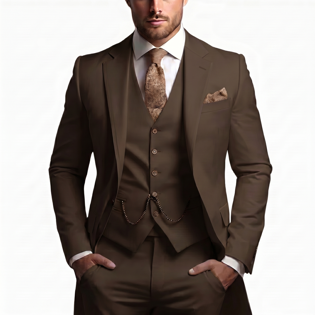 Benedict | Men’s Three Piece Suit featuring a Waistcoat Detail