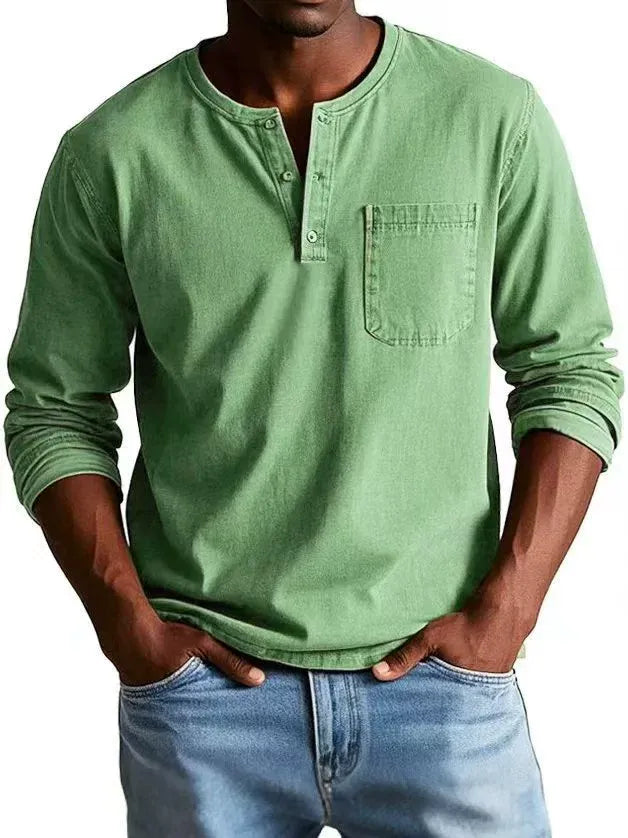 Elliot | Men’s Henley Shirt with a Chest Pocket