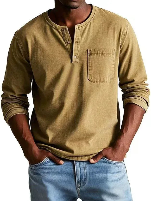 Elliot | Men’s Henley Shirt with a Chest Pocket