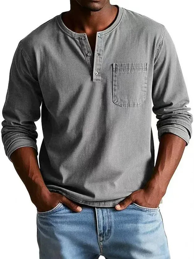 Elliot | Men’s Henley Shirt with a Chest Pocket