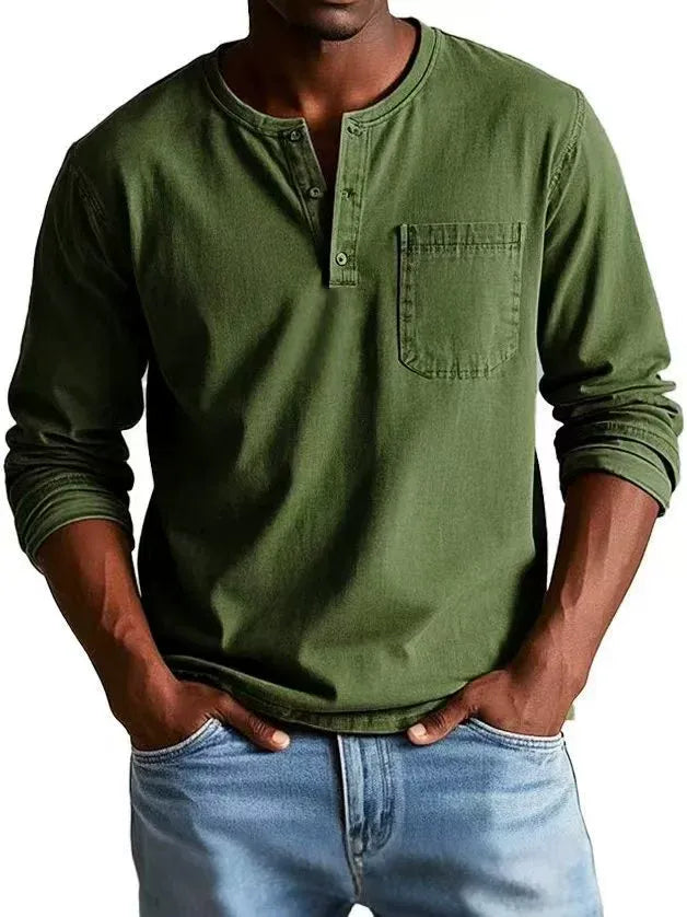 Elliot | Men’s Henley Shirt with a Chest Pocket