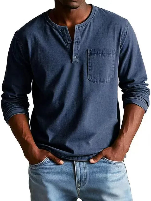 Elliot | Men’s Henley Shirt with a Chest Pocket