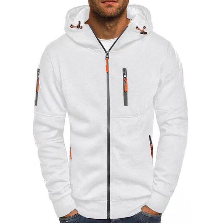 Fletcher | Men's Zip-Up Hoodie with Drawstring Hood and Multiple Zipper Pockets