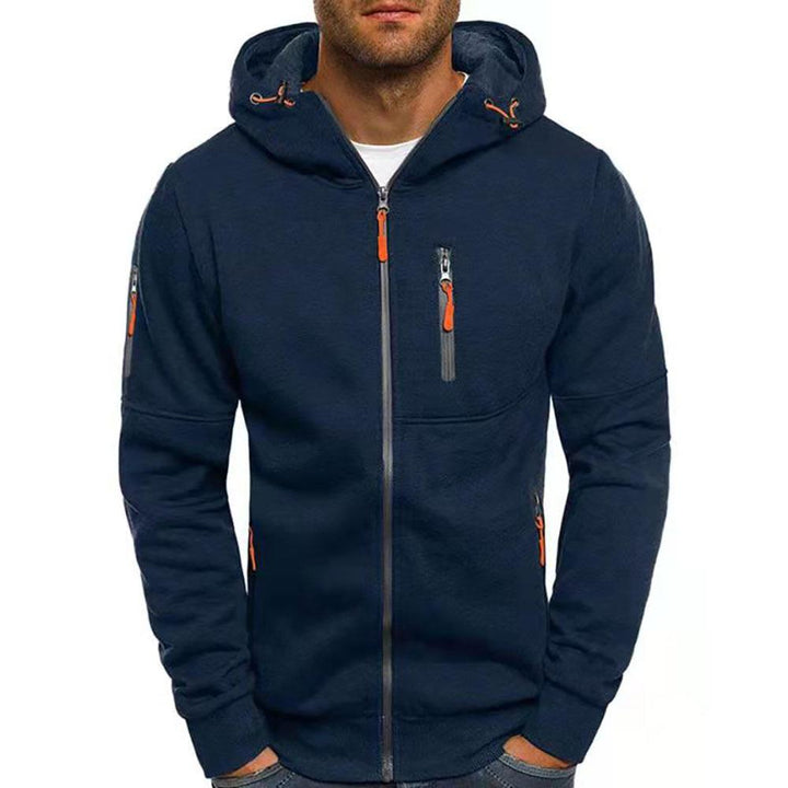 Fletcher | Men's Zip-Up Hoodie with Drawstring Hood and Multiple Zipper Pockets