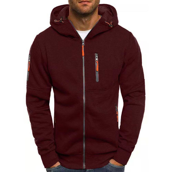 Fletcher | Men's Zip-Up Hoodie with Drawstring Hood and Multiple Zipper Pockets