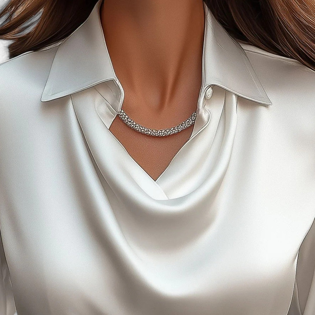 Serena | Women’s Blouse featuring a Draped Neckline