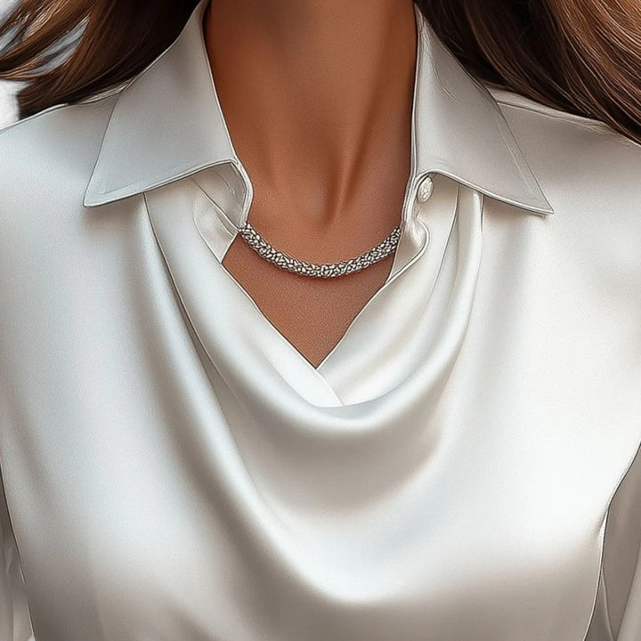 Serena | Women’s Blouse featuring a Draped Neckline