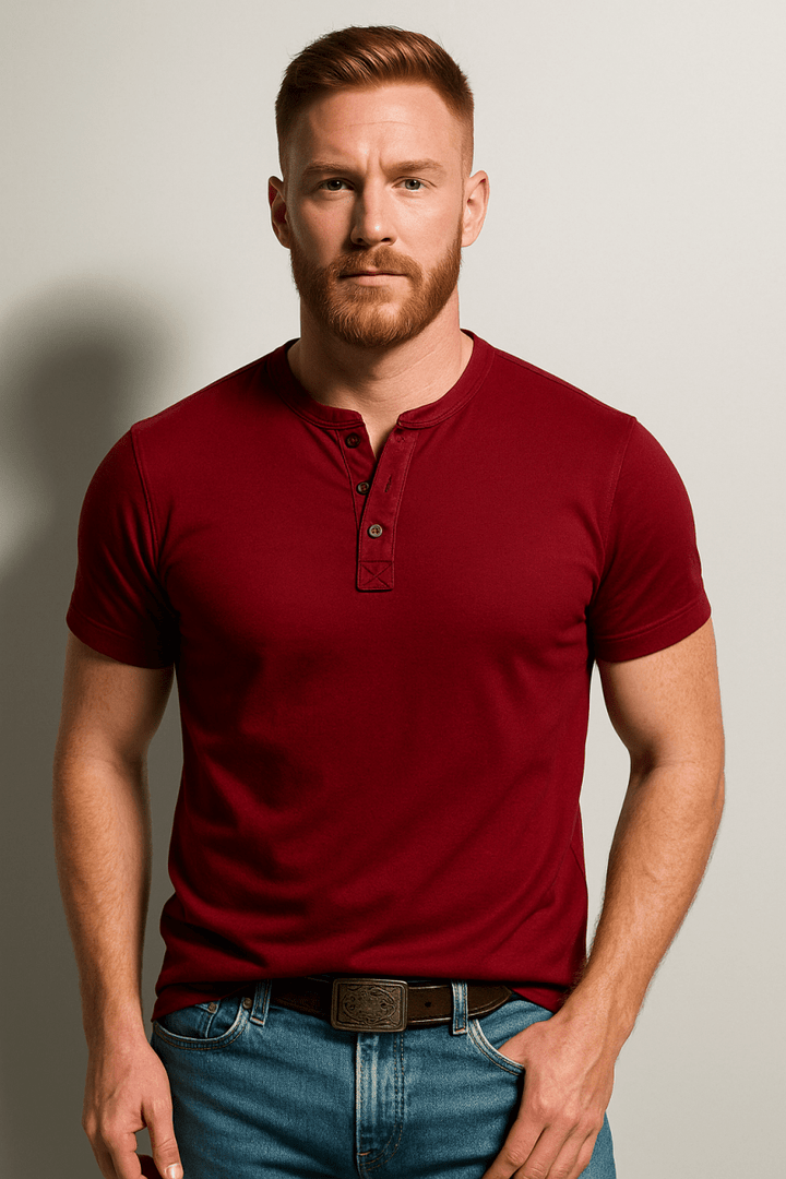 Evan | Men’s Henley T-Shirt in a Close Everyday Fit