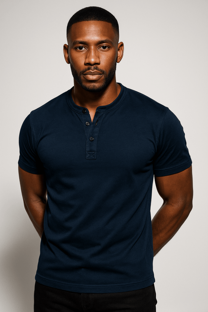 Evan | Men’s Henley T-Shirt in a Close Everyday Fit