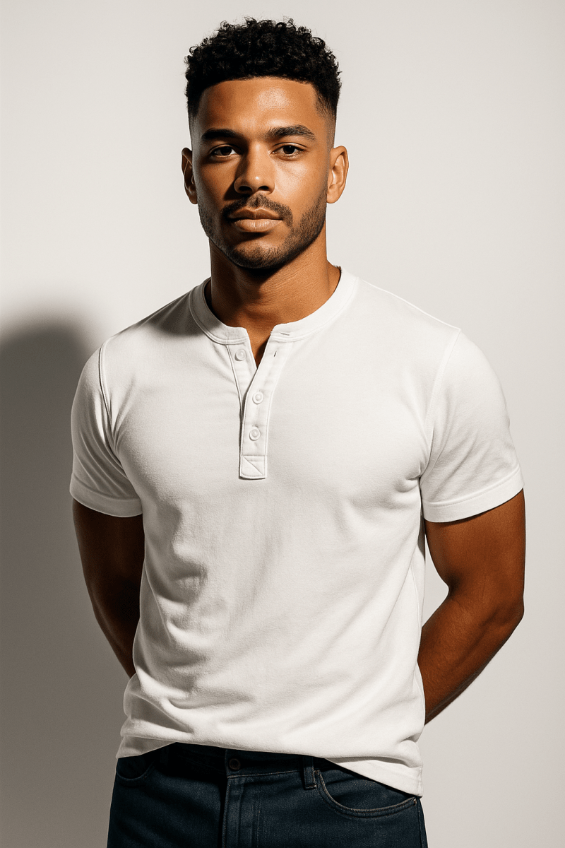 Evan | Men’s Henley T-Shirt in a Close Everyday Fit