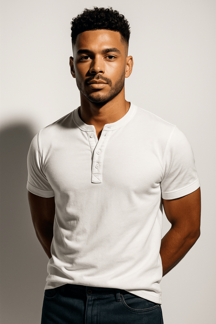 Evan | Men’s Henley T-Shirt in a Close Everyday Fit