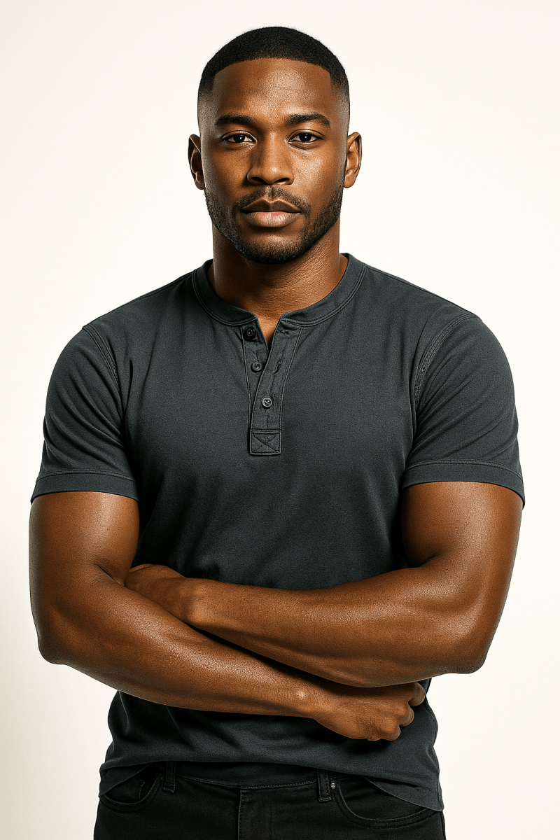 Evan | Men’s Henley T-Shirt in a Close Everyday Fit