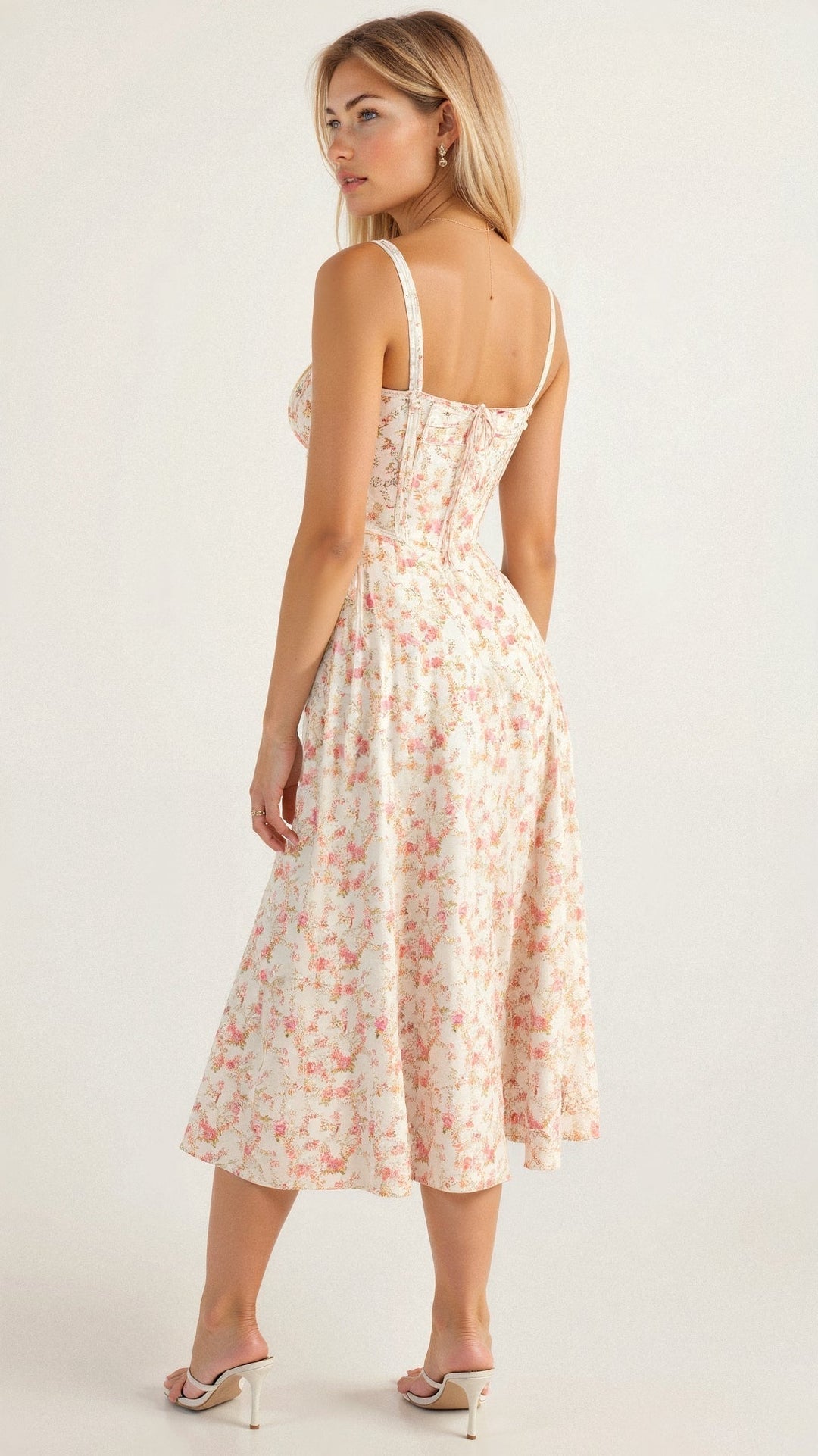 Lily | Women’s Midi Dress featuring a Soft Floral Print