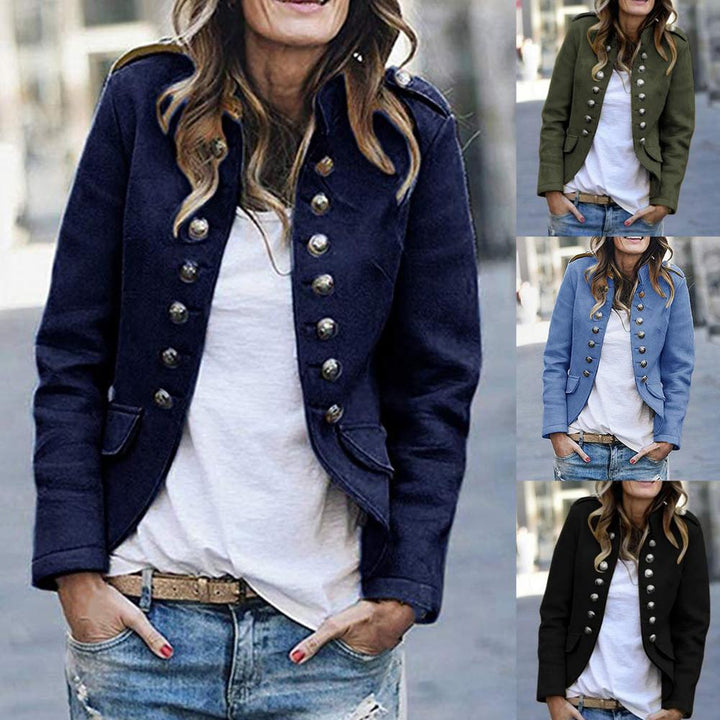 Aurelia | Women’s Military Jacket featuring Statement Buttons