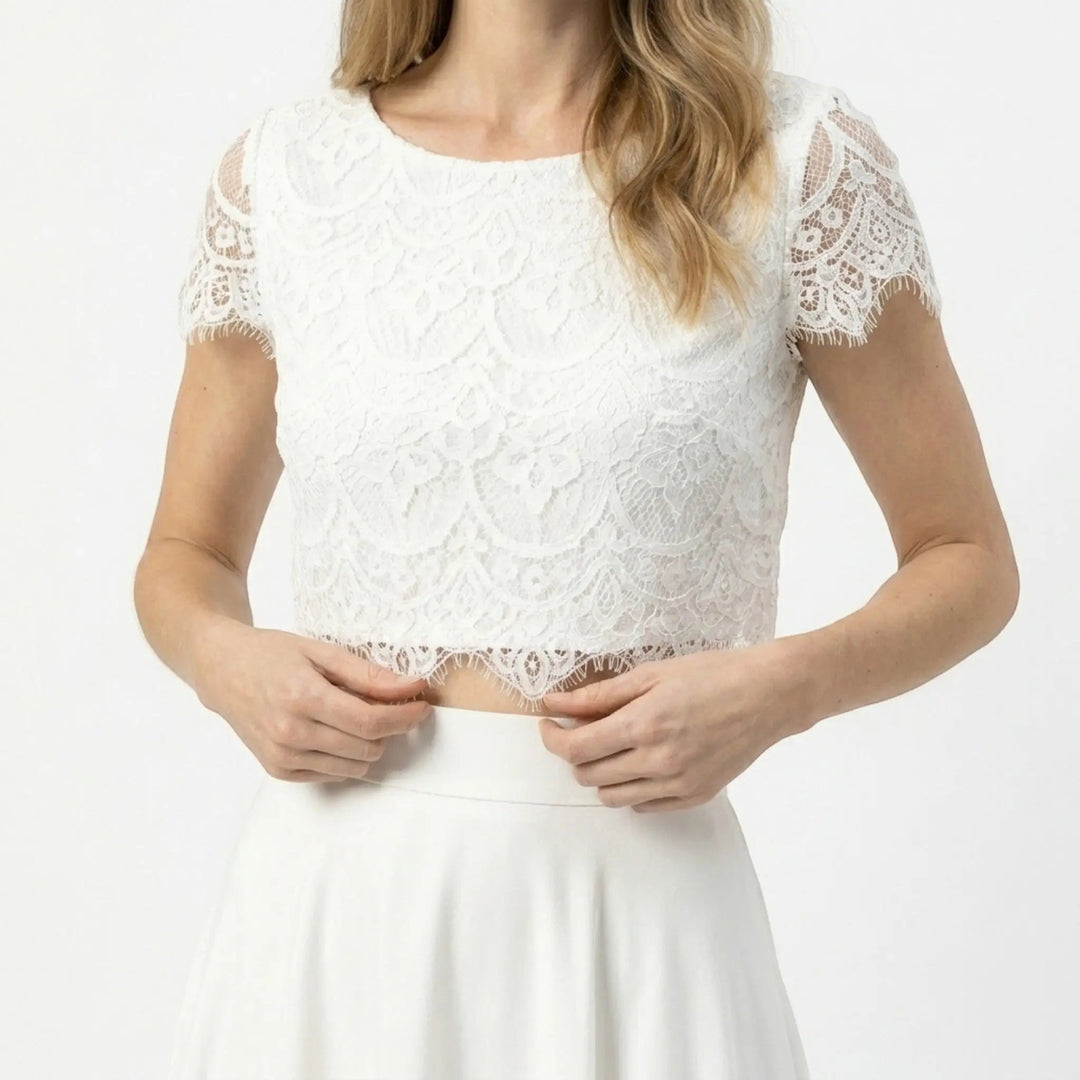 Eloise | Women’s Wedding Dress featuring a High Low Skirt