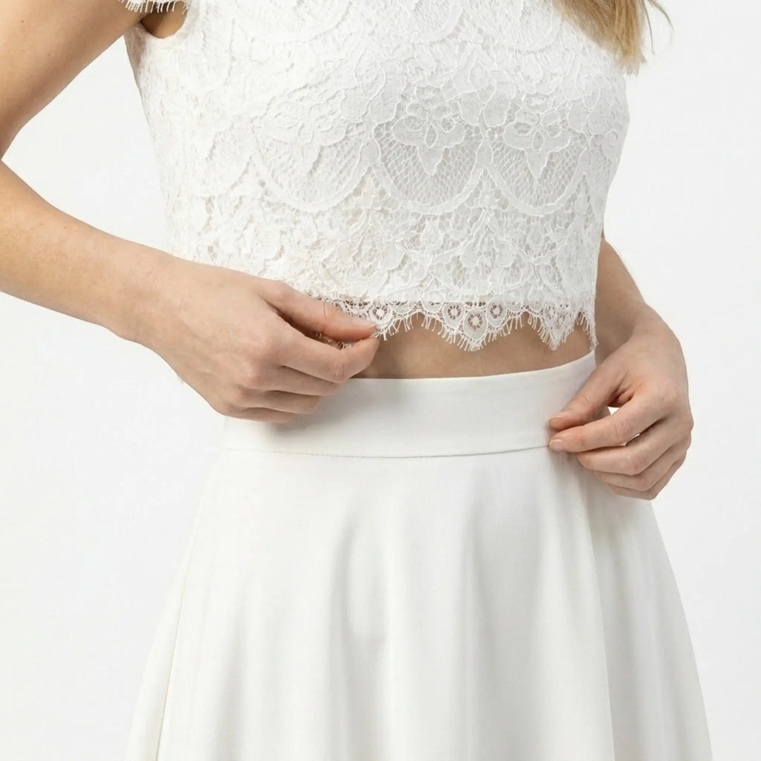 Eloise | Women’s Wedding Dress featuring a High Low Skirt