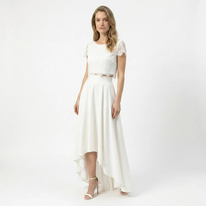 Eloise | Women’s Wedding Dress featuring a High Low Skirt
