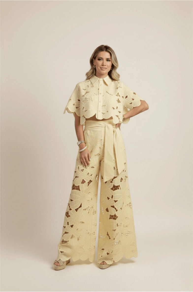 Elena | Women’s Co-Ord Set featuring Floral Detail