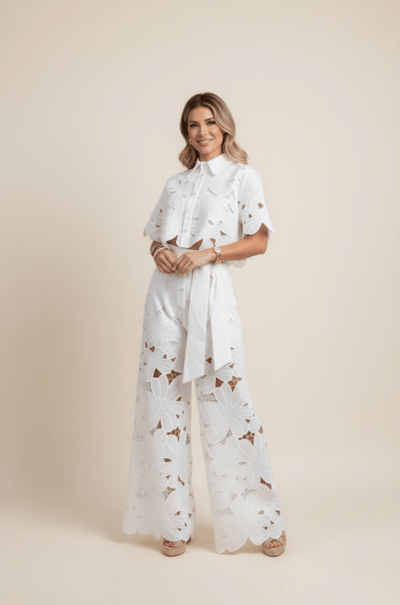 Elena | Women’s Co-Ord Set featuring Floral Detail