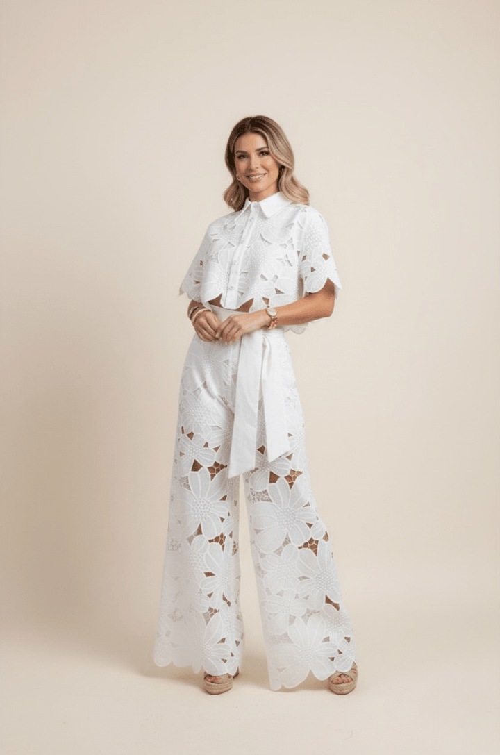 Elena | Women’s Co-Ord Set featuring Floral Detail