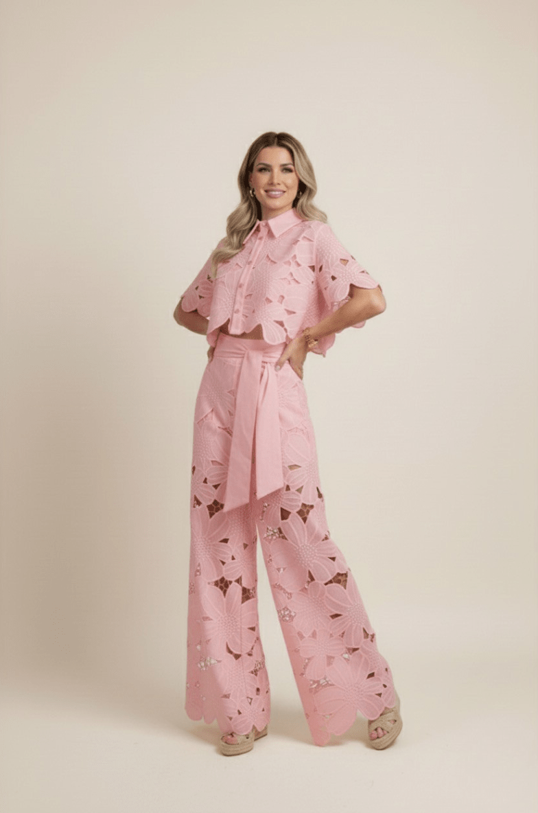 Elena | Women’s Co-Ord Set featuring Floral Detail