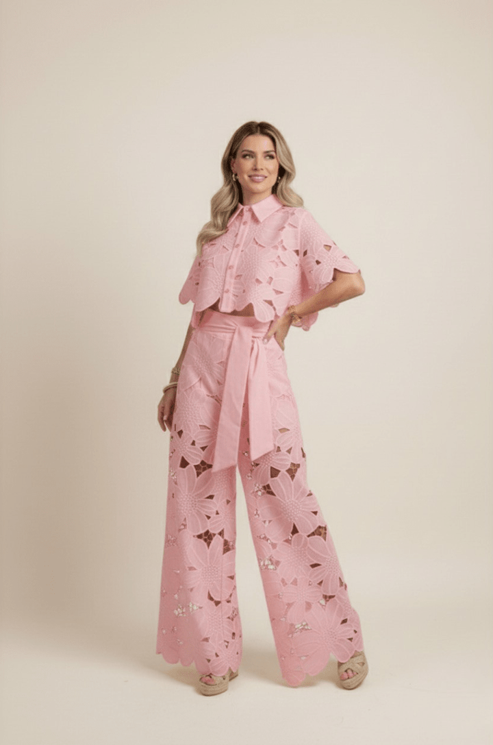 Elena | Women’s Co-Ord Set featuring Floral Detail