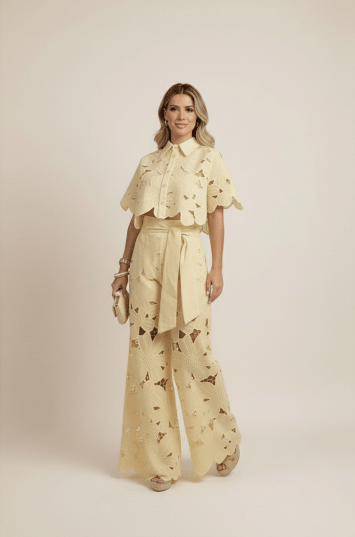 Elena | Women’s Co-Ord Set featuring Floral Detail