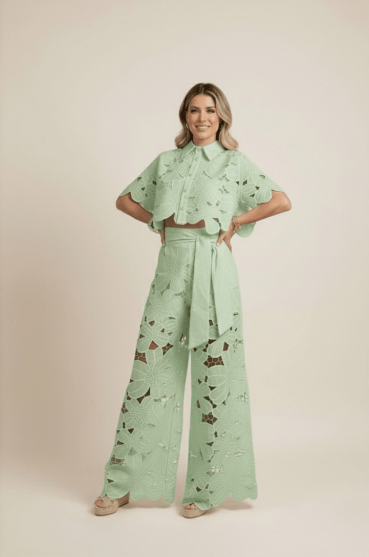 Elena | Women’s Co-Ord Set featuring Floral Detail