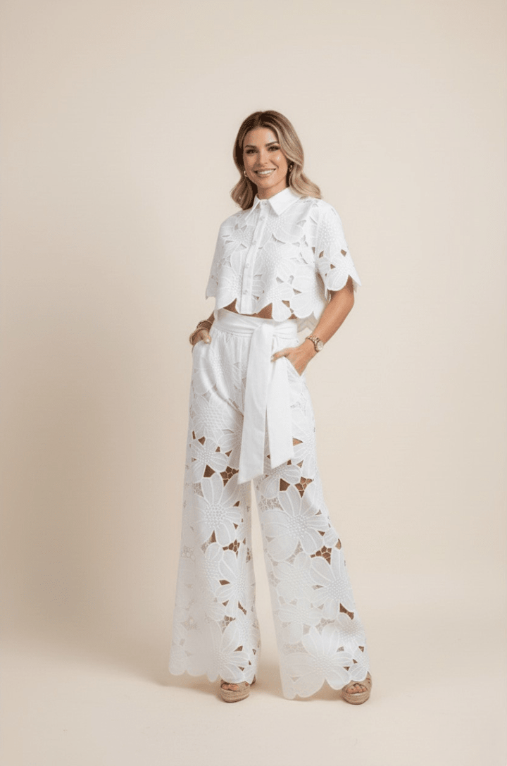 Elena | Women’s Co-Ord Set featuring Floral Detail