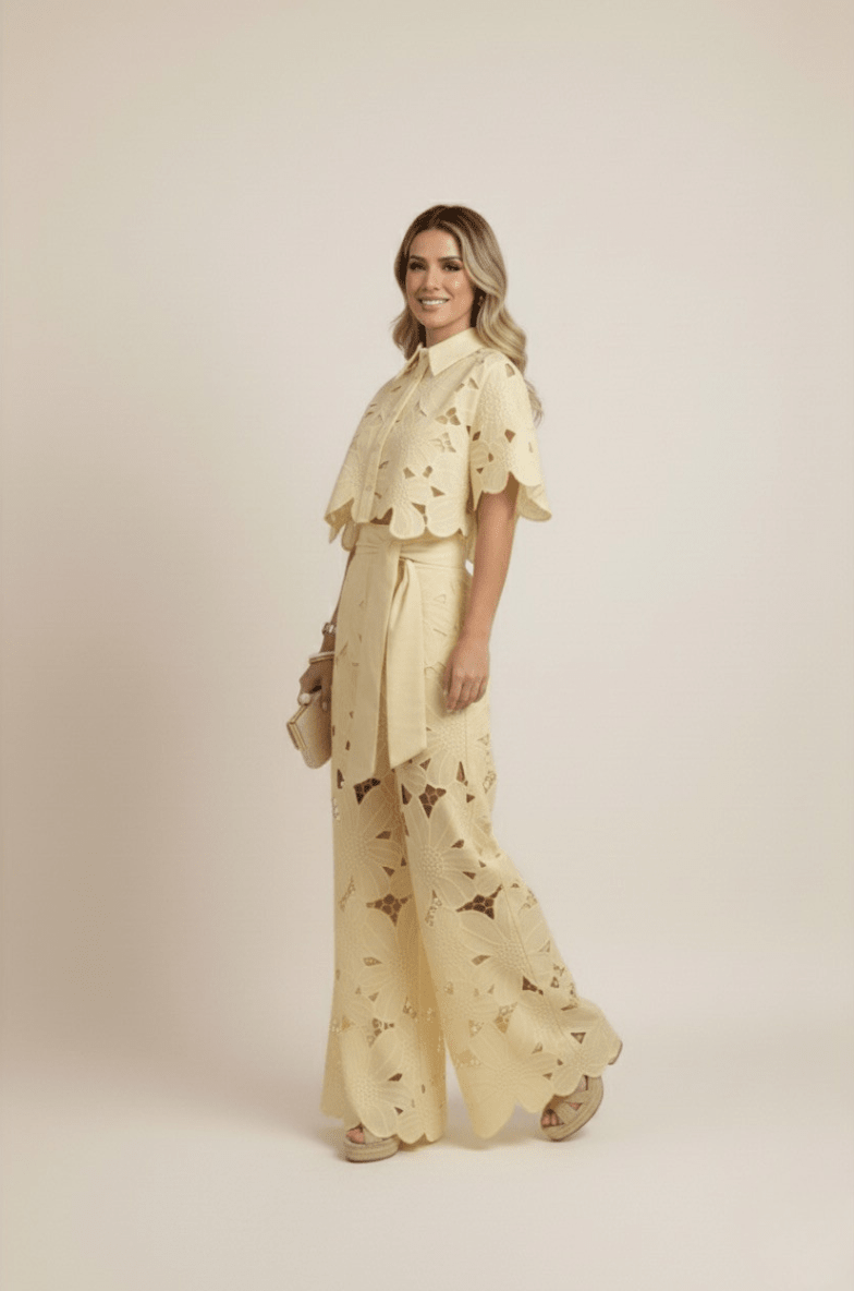 Elena | Women’s Co-Ord Set featuring Floral Detail